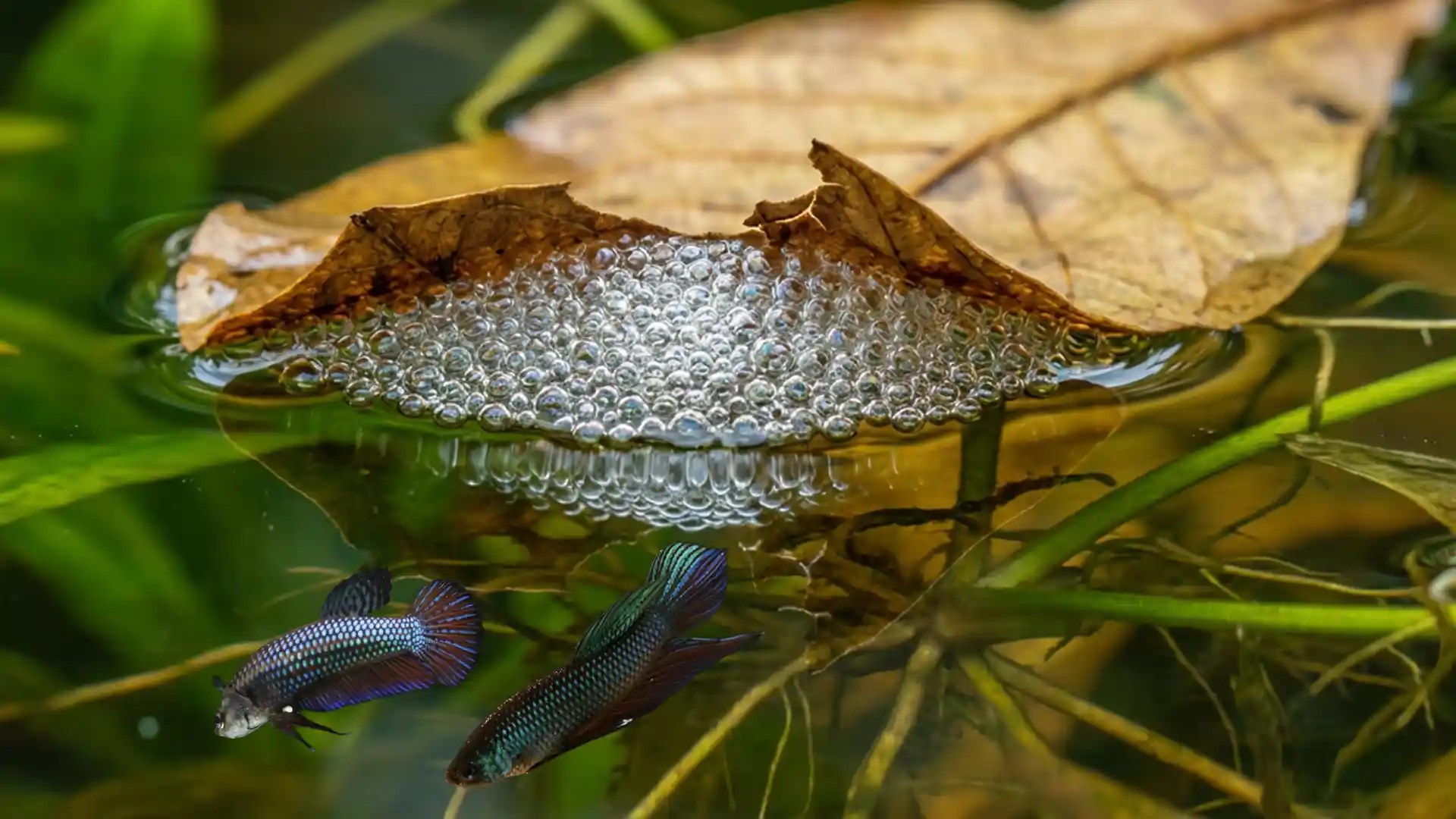 Smaragdina betta spawning behavior and bubble nest